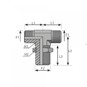 Branch Tee bulkhead adapter male ORFS – male ORFS. (TPPMO..P)